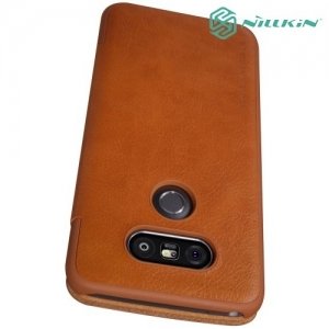 Nillkin Qin Series кожаный чехол книжка для LG G5 / G5 SE - Коричневый 
