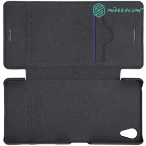 Nillkin Qin Series кожаный чехол книжка для Sony Xperia X Performance - Черный 