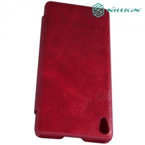 Nillkin Qin Series кожаный чехол книжка для Sony Xperia XA - Красный 