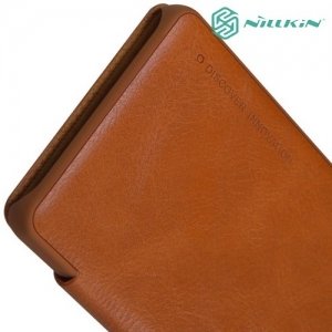 Nillkin Qin Series кожаный чехол книжка для Sony Xperia XA - Коричневый 
