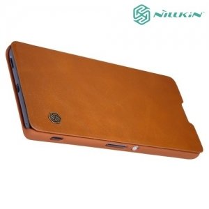 Nillkin Qin Series кожаный чехол книжка для Sony Xperia XA Ultra - Коричневый 