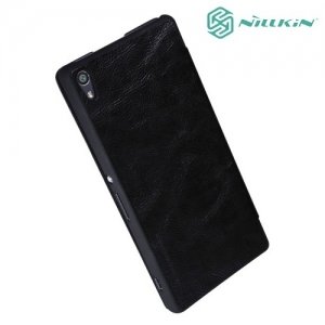 Nillkin Qin Series кожаный чехол книжка для Sony Xperia XA Ultra - Черный 
