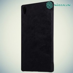 Nillkin Qin Series кожаный чехол книжка для Sony Xperia Z5 Premium - Черный