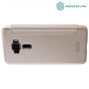 Nillkin ультра тонкий чехол книжка для Asus Zenfone 3 ZE552KL - Sparkle Case Золотой 