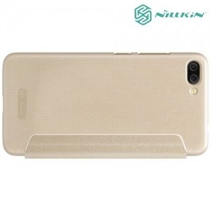 Nillkin ультра тонкий чехол книжка для ASUS ZenFone 4 Max ZC554KL - Sparkle Case Золотой 
