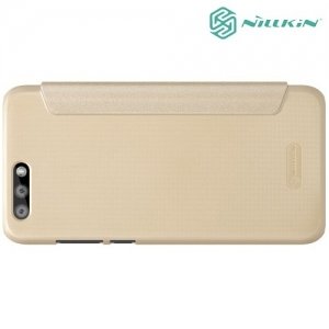 Nillkin ультра тонкий чехол книжка для Asus Zenfone 4 ZE554KL - Sparkle Case Золотой 