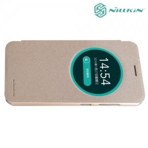 Nillkin ультра тонкий чехол книжка для ASUS ZenFone Max ZC550KL - Sparkle Case Золотой 