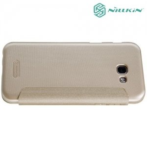 Nillkin ультра тонкий чехол книжка для Galaxy A5 2017 SM-A520F - Sparkle Case Золотой 