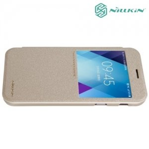 Nillkin ультра тонкий чехол книжка для Galaxy A5 2017 SM-A520F - Sparkle Case Золотой 