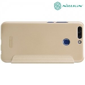 Nillkin ультра тонкий чехол книжка для Huawei Honor 8 Pro - Sparkle Case Золотой 