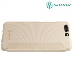 Nillkin ультра тонкий чехол книжка для Huawei P10 Plus - Sparkle Case Золотой 