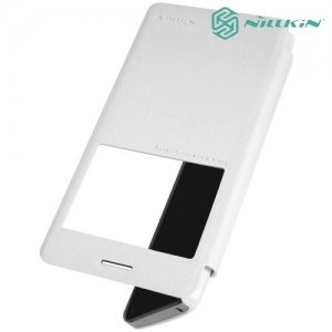 Nillkin ультра тонкий чехол книжка для Lenovo Vibe P1 - Sparkle Case Белый 