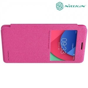 Nillkin ультра тонкий чехол книжка для Lenovo Vibe P1 - Sparkle Case Розовый 