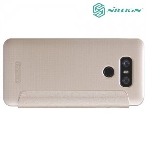Nillkin ультра тонкий чехол книжка для LG G6 H870DS - Sparkle Case Золотой 