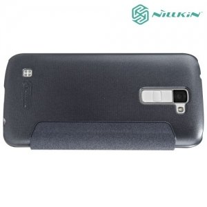 Nillkin ультра тонкий чехол книжка для LG K10 K410 K430DS - Sparkle Case Серый 