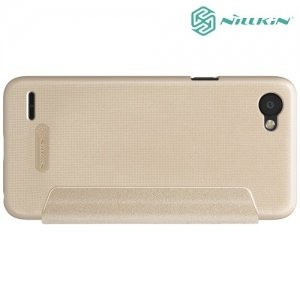 Nillkin ультра тонкий чехол книжка для LG Q6a M700 - Sparkle Case Золотой 