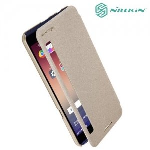 Nillkin ультра тонкий чехол книжка для LG X Power K220DS - Sparkle Case Золотой 
