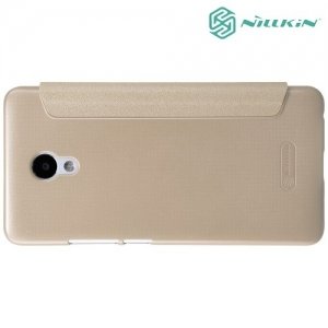 Nillkin ультра тонкий чехол книжка для Meizu M5 Note - Sparkle Case Золотой 
