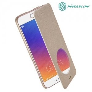 Nillkin ультра тонкий чехол книжка для Meizu Pro 6 - Sparkle Case Золотой 