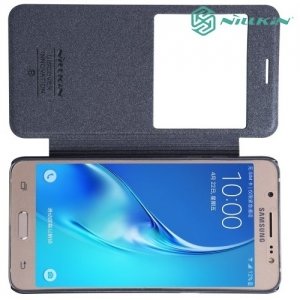 Nillkin ультра тонкий чехол книжка для Samsung Galaxy J5 2016 SM-J510 - Sparkle Case Серый 