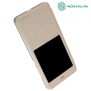 Nillkin ультра тонкий чехол книжка для Xiaomi Redmi Note 4 - Sparkle Case Золотой 