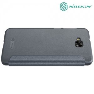 Nillkin ультра тонкий чехол книжка для Asus Zenfone 4 Selfie ZD553KL / Live ZB553KL - Sparkle Case Серый 