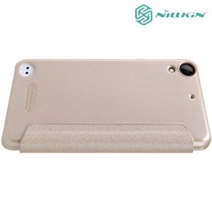 Nillkin ультра тонкий чехол книжка для HTC Desire 530 / 630 - Sparkle Case Золотой 