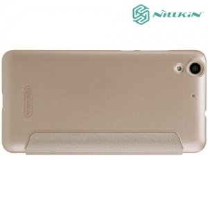 Nillkin ультра тонкий чехол книжка для Huawei Y6 II - Sparkle Case Золотой 