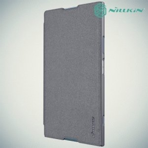 Nillkin ультра тонкий чехол книжка для Sony Xperia XA1 Plus - Sparkle Case Серый 