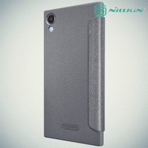 Nillkin ультра тонкий чехол книжка для Sony Xperia XA1 Plus - Sparkle Case Серый 