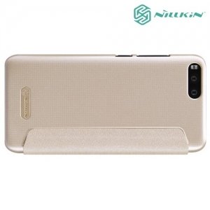 Nillkin ультра тонкий чехол книжка для Xiaomi Mi 6 - Sparkle Case Золотой 