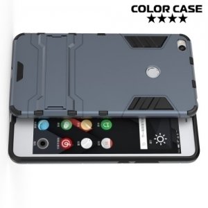 Противоударный гибридный чехол для Xiaomi Mi Max 2 - Серый 