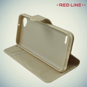 Red Line чехол книжка для LG Q6a M700 - Золотой