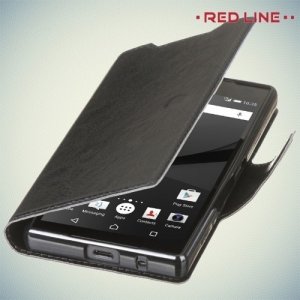 Red Line чехол книжка для Sony Xperia Z5 Compact - Черный