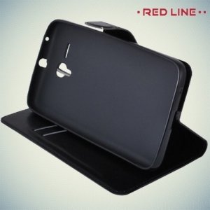 Red Line чехол книжка для Alcatel One Touch POP 3 (5.5) 5025 - Черный
