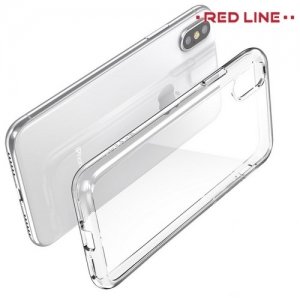 Red Line силиконовый чехол для iPhone Xs / X - Прозрачный