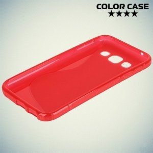Силиконовый чехол для Samsung Galaxy E5 - Красный