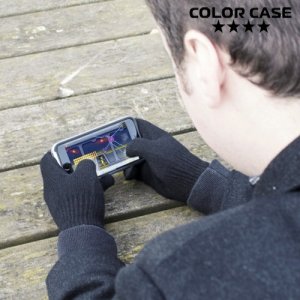 Умные перчатки для емкостных сенсорных экранов черные