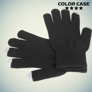 Умные перчатки для емкостных сенсорных экранов черные