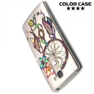 Тонкий силиконовый чехол для LG G4c H522y с рисунком Цветы