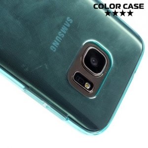 Тонкий силиконовый чехол для Samsung Galaxy S7 - Голубой