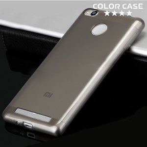 Тонкий силиконовый чехол для Xiaomi Redmi 3 Pro - Серый