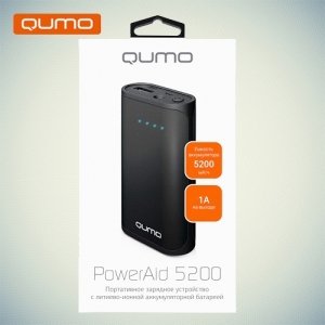 Внешний аккумулятор Qumo PowerAid 5200 mAh 2 USB черный