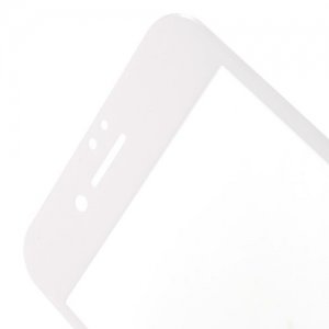 Закаленное 3D защитное стекло на весь экран с белой рамкой для iPhone 8 Plus / 7 Plus - Черный