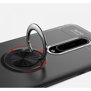 ArmaRing Двухкомпонентный чехол для OnePlus 8 с кольцом для магнитного автомобильного держателя - Черный