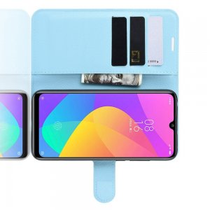 Чехол книжка кошелек с отделениями для карт и подставкой для Xiaomi Mi A3 - Синий