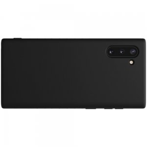 NILLKIN Rubberized Мягкий силиконовый чехол для Samsung Galaxy Note 10 с микрофибровой подкладкой черный