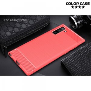 Carbon Силиконовый матовый чехол для Samsung Galaxy Note 10 - Коралловый цвет