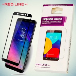 3D Защитное стекло для Samsung Galaxy J8 2018 - Черное Red Line