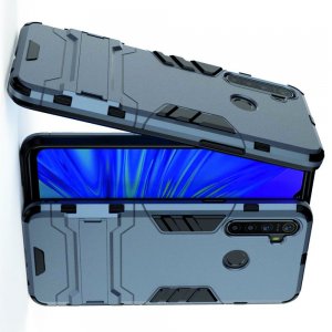 Hybrid Armor Ударопрочный чехол для OPPO Realme 5 с подставкой - Синий